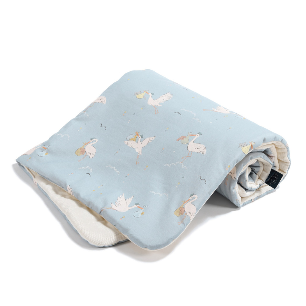 Ciepły Koc Velvet roz. M - Bebe Mignon Blue Rafaello - 80x100 cm - La Millou