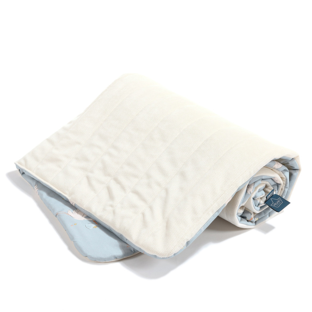 Ciepły Koc Velvet roz. M - Bebe Mignon Blue Rafaello - 80x100 cm - La Millou