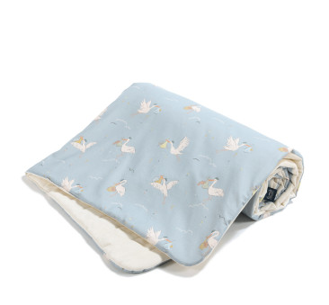 Ciepły Koc Velvet roz. L - Bebe Mignon Blue Rafaello - 110x140 cm - La Millou
