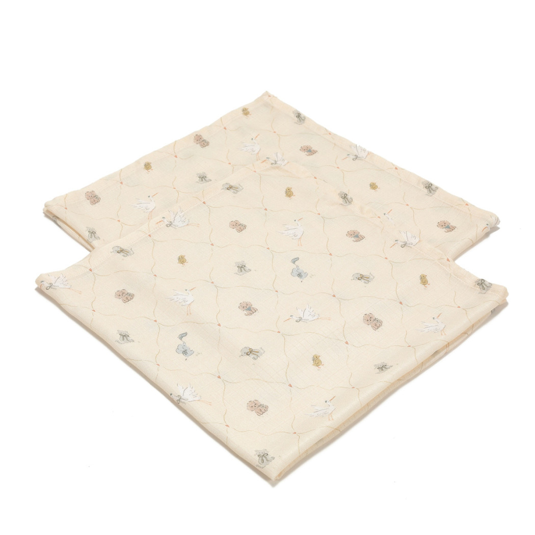 Bebe Mignon Vanilla - Zestaw Pieluszek 2 szt - Pieluszka 100% Bamboo Muślin - La Millou