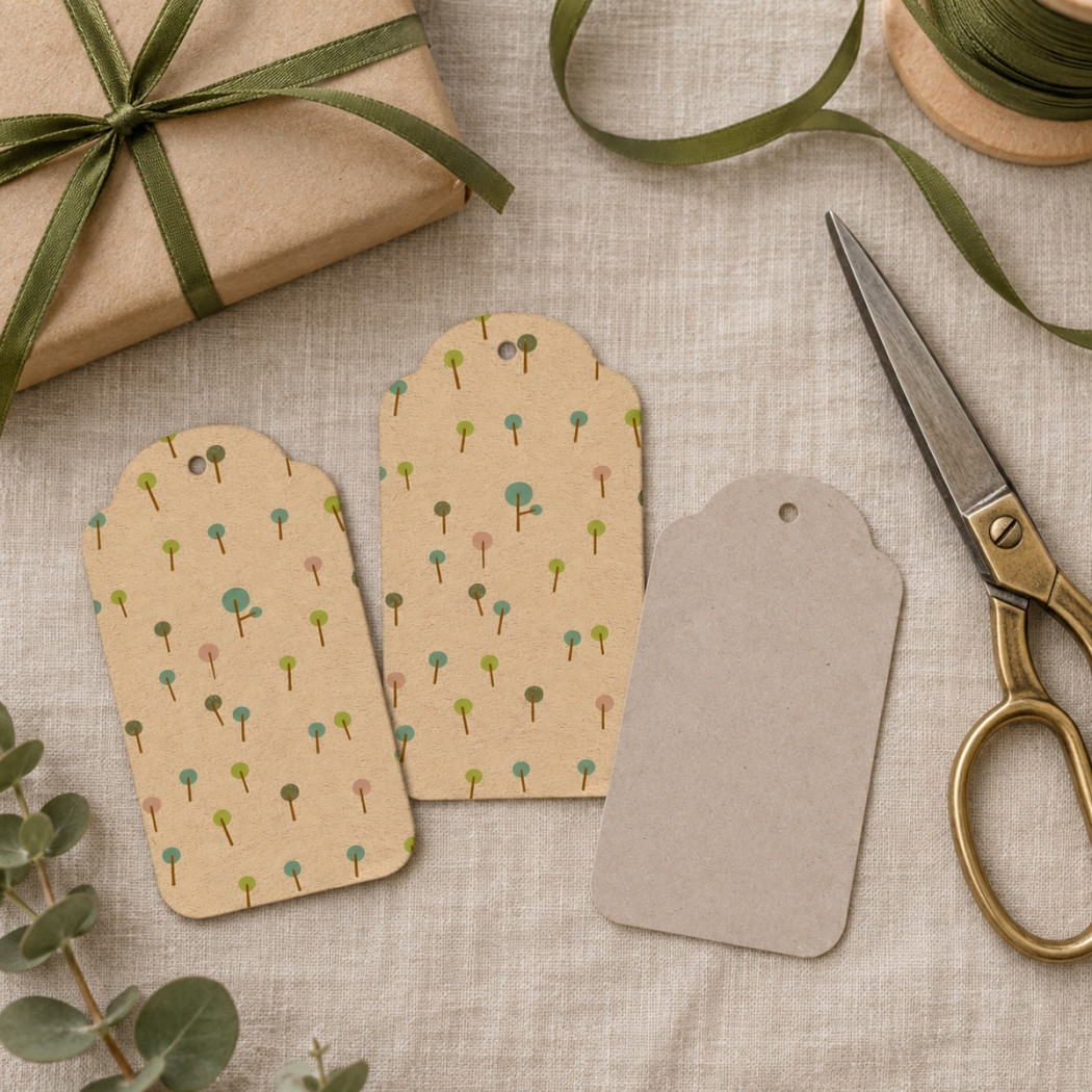Bileciki do Prezentów Wood Land - Komplet 12 szt - Etykiety Prezentowe - Gift Tags - Maileg