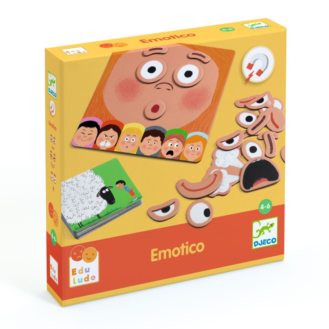 Emotico - Magnetyczna Gra Edukacyjna - Rozpoznawanie Emocji - Djeco