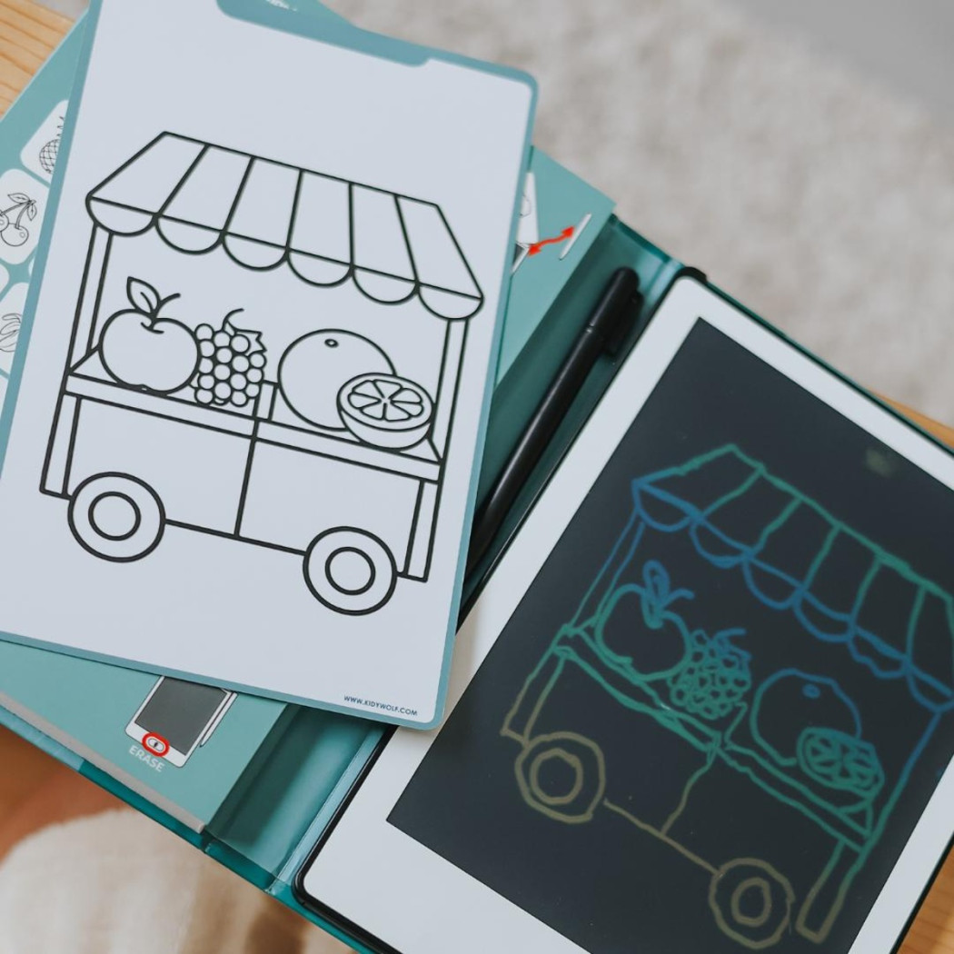 Ryneczek My Little Market - Tablet do Nauki Rysowania dla Dzieci - Mini Tablet Rysunkowy - KIDYWOLF