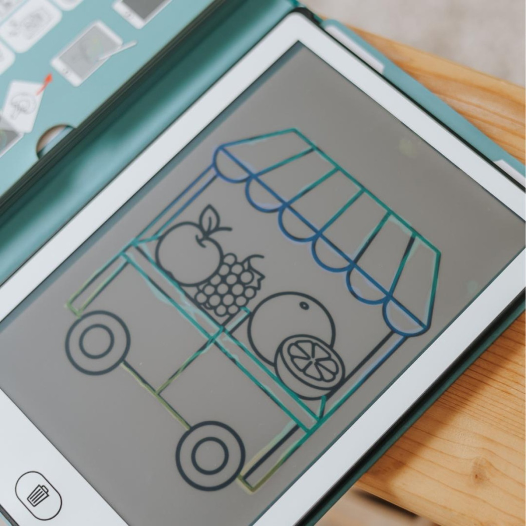 Ryneczek My Little Market - Tablet do Nauki Rysowania dla Dzieci - Mini Tablet Rysunkowy - KIDYWOLF