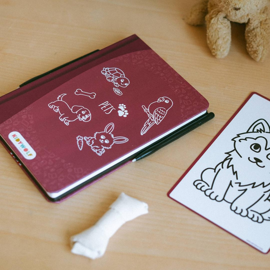 Domowe Zwierzątka - Pet - Tablet do Nauki Rysowania dla Dzieci - Mini Tablet Rysunkowy - KIDYWOLF