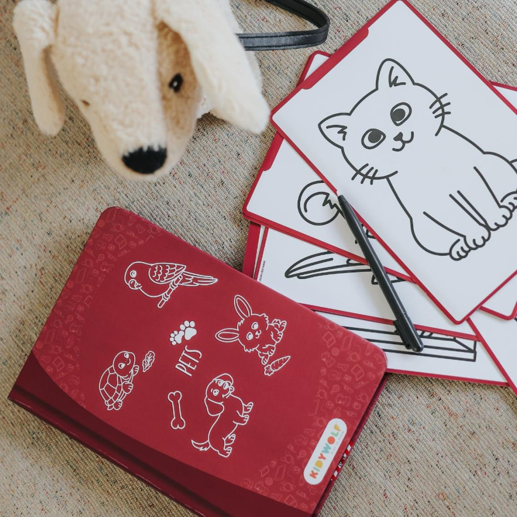 Domowe Zwierzątka - Pet - Tablet do Nauki Rysowania dla Dzieci - Mini Tablet Rysunkowy - KIDYWOLF
