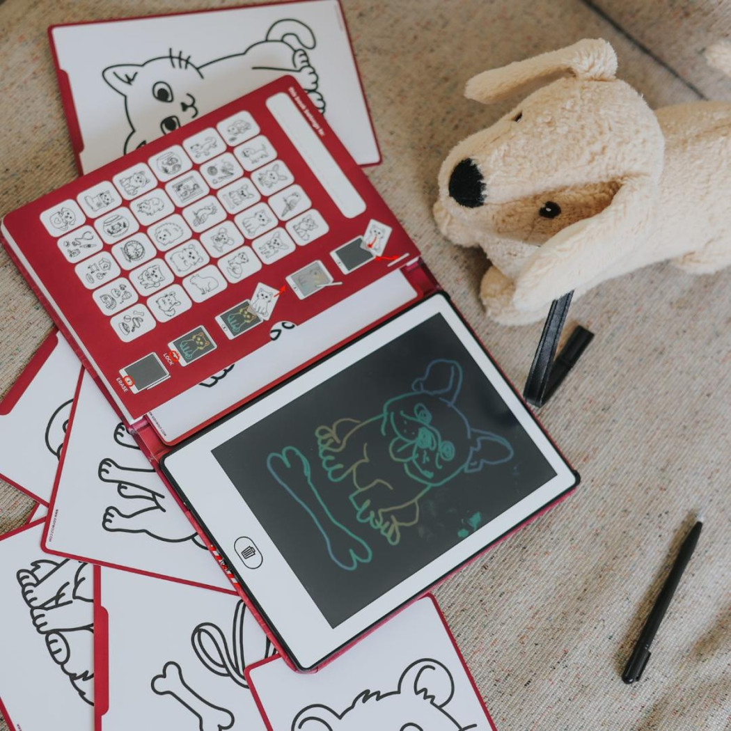 Domowe Zwierzątka - Pet - Tablet do Nauki Rysowania dla Dzieci - Mini Tablet Rysunkowy - KIDYWOLF