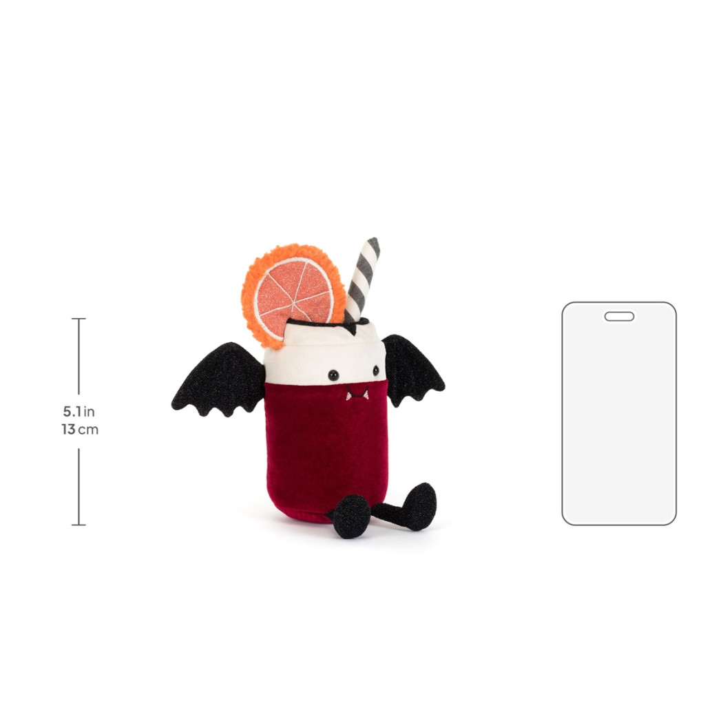 Vampop - Wesoły Napój Wampirek 16 cm - Pluszak Halloween - Maskotka Przytulanka - JellyCat