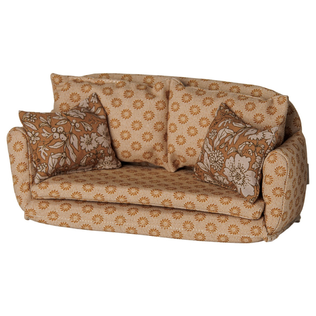 Ocher - Rozkładana Kanapa dla Myszek - Sofa Bed - Wyposażenie Domku - Maileg