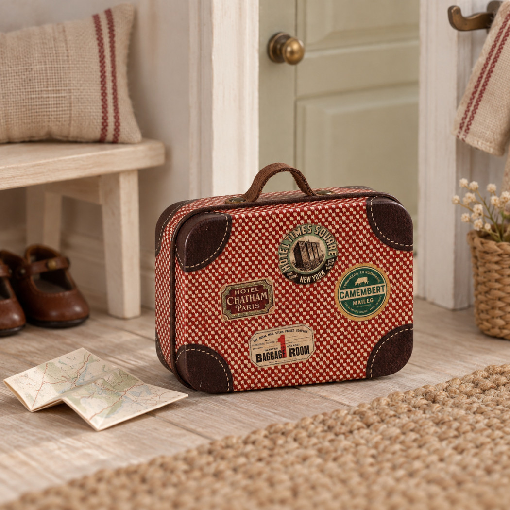 Walizka Podróżna dla Myszek - Metalowy Kuferek Pudełeczko - Suitcase Micro - Walizeczka - Maileg