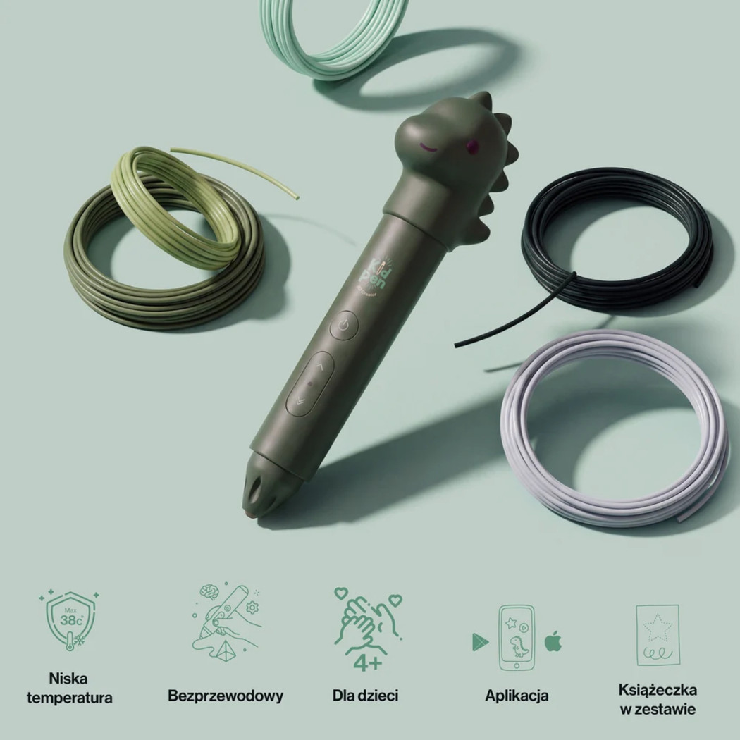 Kid Pen Dino - Długopis 3D dla Dzieci - Niskotemperaturowy - Kidinex