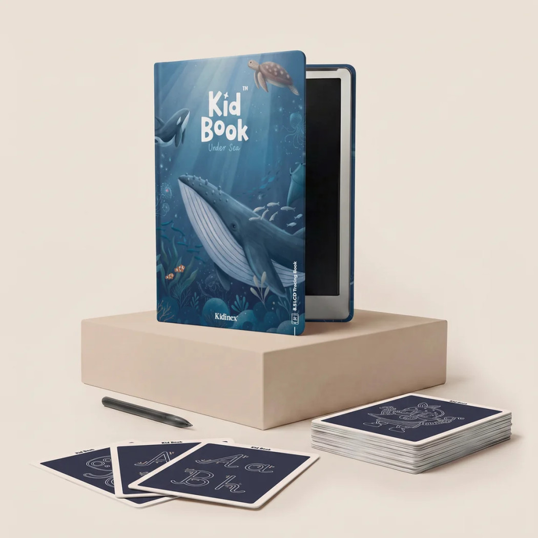 Under Sea KidBook - Tablet Graficzny z Kartami Pracy do Nauki Rysowania dla Dzieci - Kidinex