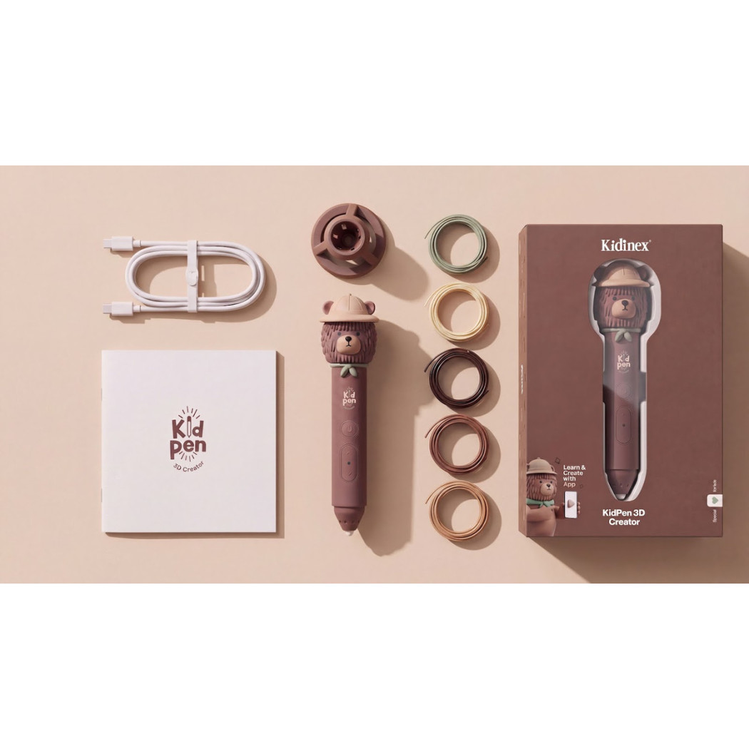 Kid Pen Bear - Długopis 3D dla Dzieci - Niskotemperaturowy - Kidinex