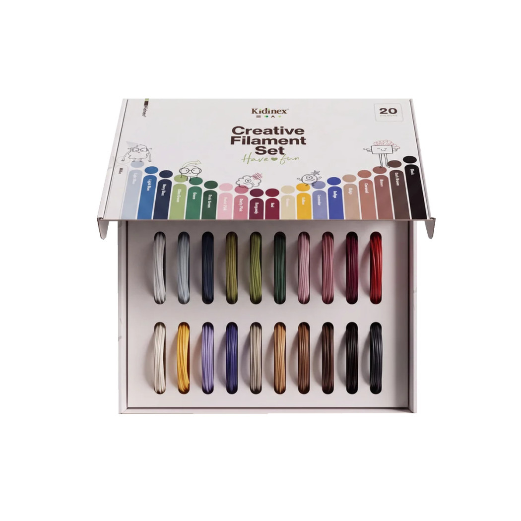 Filament Kid Pen - Dodatkowe Wkłady do Długopisu 3D - 20 Kolorów po 5 metrów - Kidinex