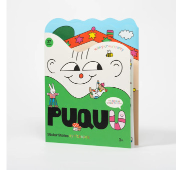 Naklejki Żelowe Wielorazowe z Książeczką - Sticker Stories by Titeepex - 37 szt. - PUQUU