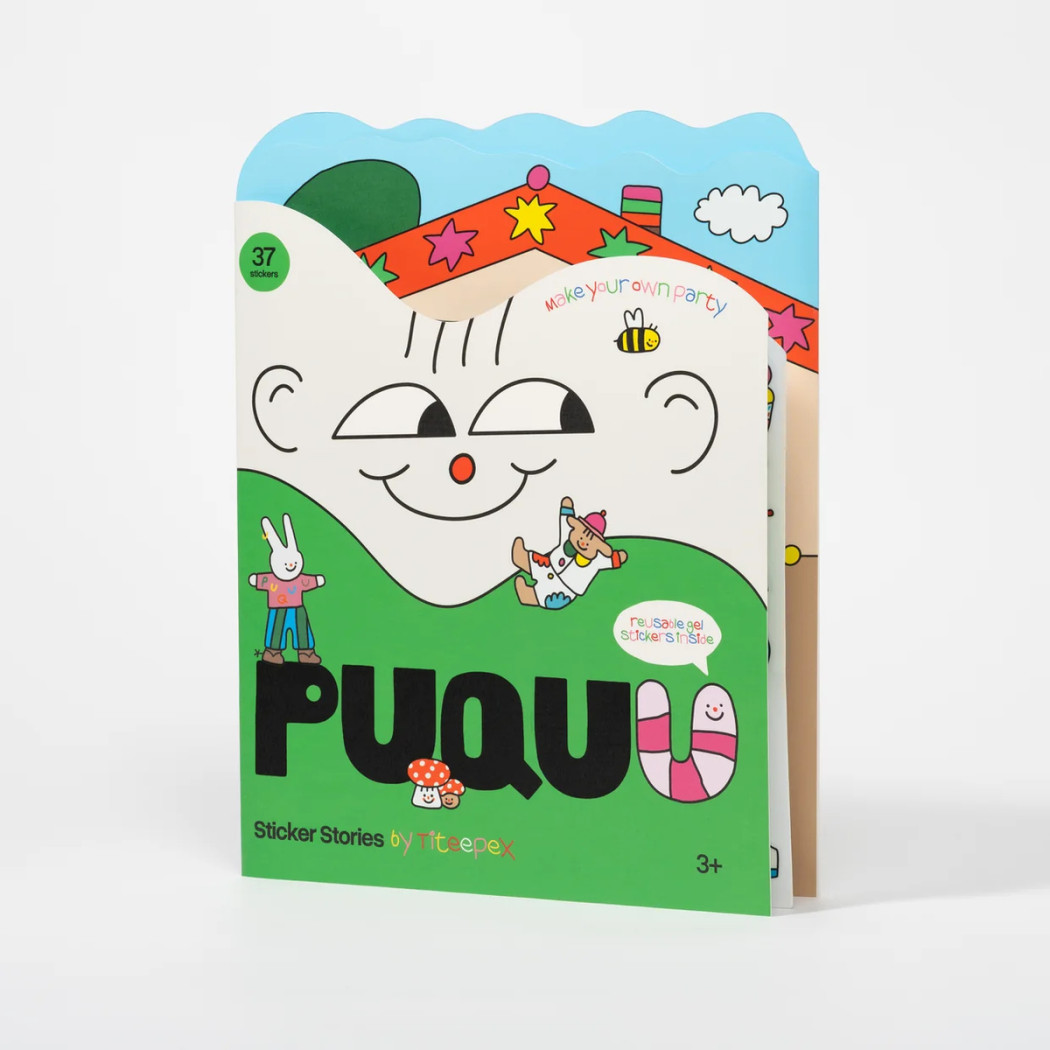Naklejki Żelowe Wielorazowe z Książeczką - Sticker Stories by Titeepex - 37 szt. - PUQUU