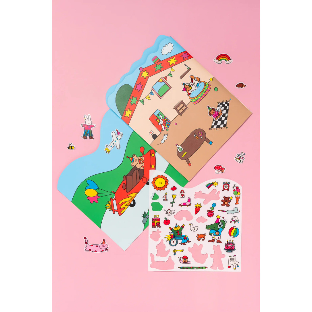 Naklejki Żelowe Wielorazowe z Książeczką - Sticker Stories by Titeepex - 37 szt. - PUQUU