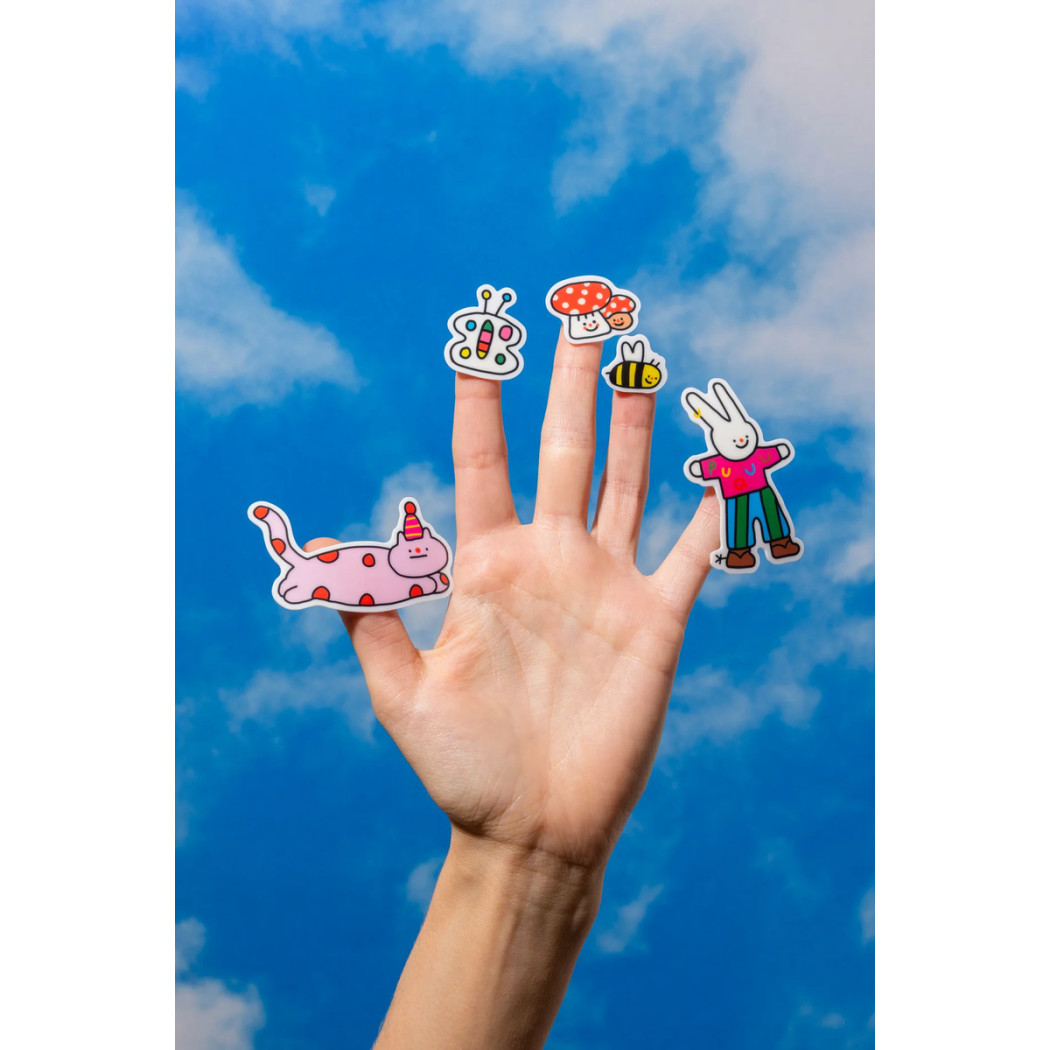 Naklejki Żelowe Wielorazowe z Książeczką - Sticker Stories by Titeepex - 37 szt. - PUQUU