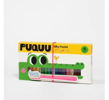 Jedwabiste Kredki - 16 Kolorów - Pastelowe - Silky Pastel - PUQUU