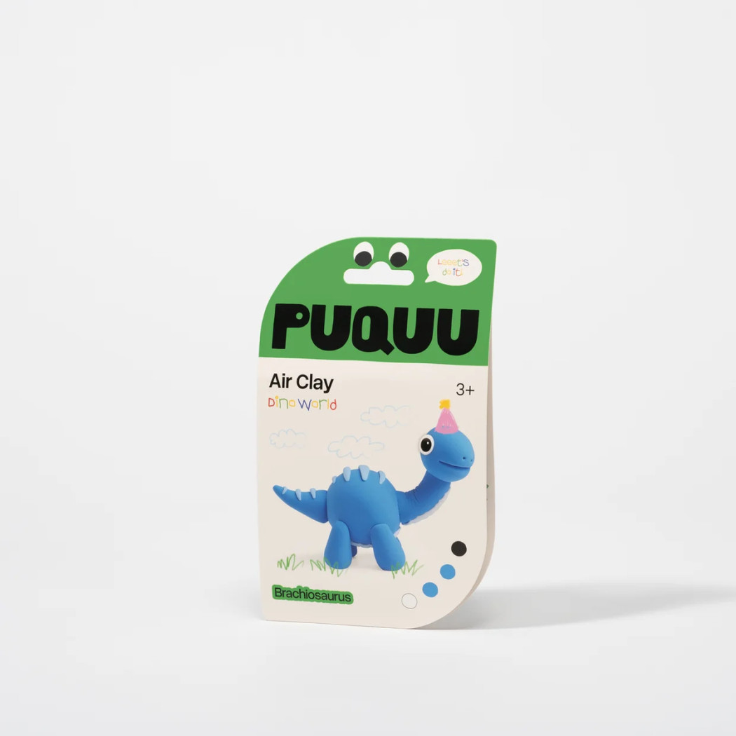 Dinozaur Brachiozaur - Air Clay - Masa Plastyczna Samoutwardzalna - 3 Kolory - PUQUU