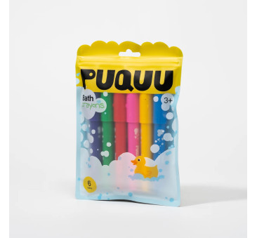 Kredki do Wanny i Kafelków - 6 Kolorów - Zmywalne - PUQUU