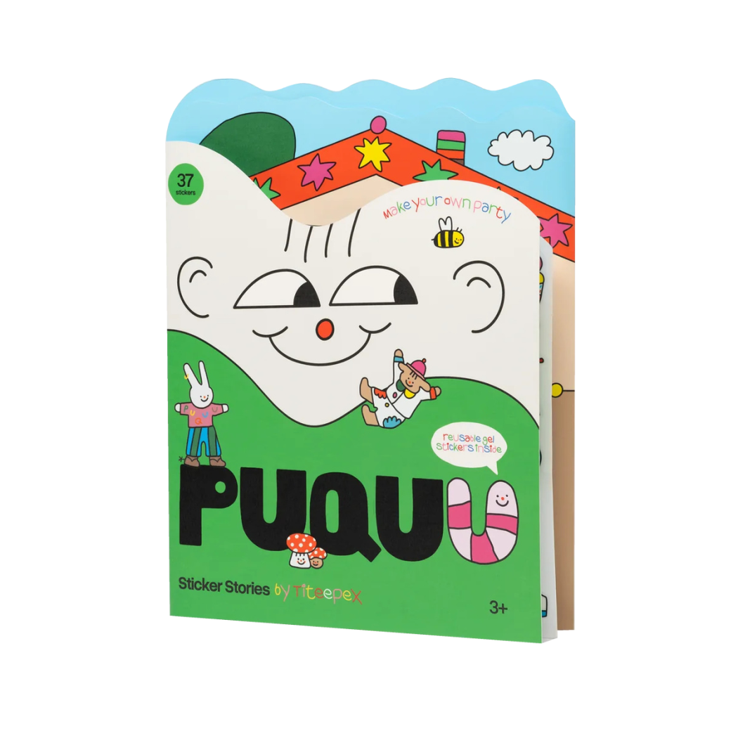 Naklejki Żelowe Wielorazowe z Książeczką - Sticker Stories by Titeepex - 37 szt. - PUQUU