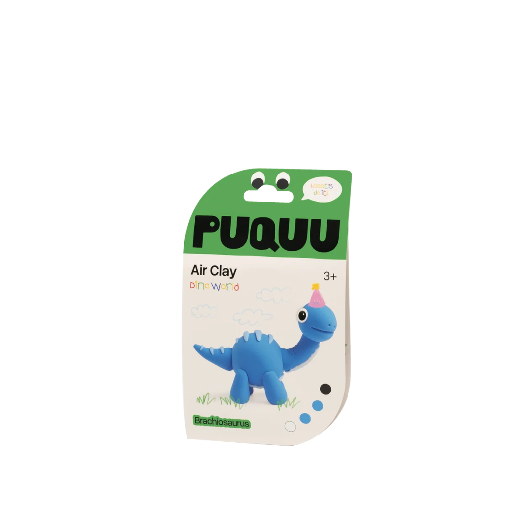 Dinozaur Brachiozaur - Air Clay - Masa Plastyczna Samoutwardzalna - 3 Kolory - PUQUU