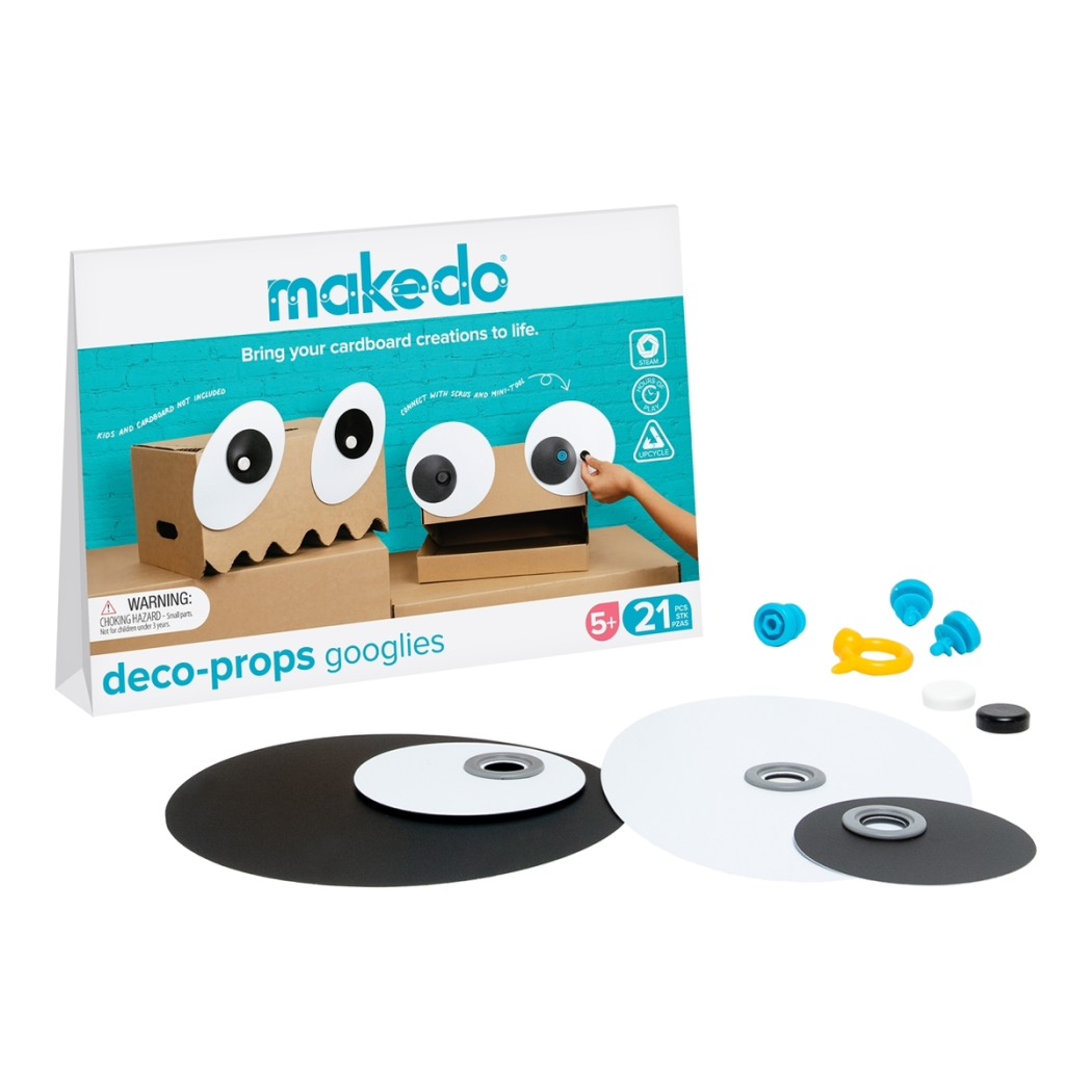 Googlies - Zestaw Kreatywnych Dodatków Deco-Props - 21 el. - Makedo