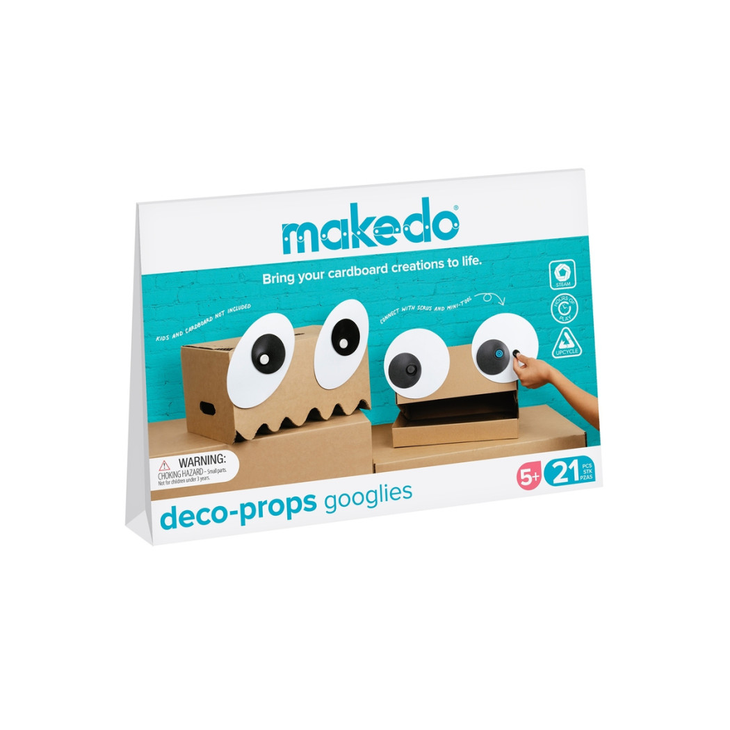 Googlies - Zestaw Kreatywnych Dodatków Deco-Props - 21 el. - Makedo