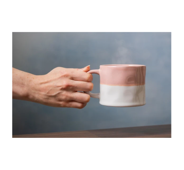 Ombre Różowy - Kubek Kamionkowy 350 ml z Uchem - Mikasa