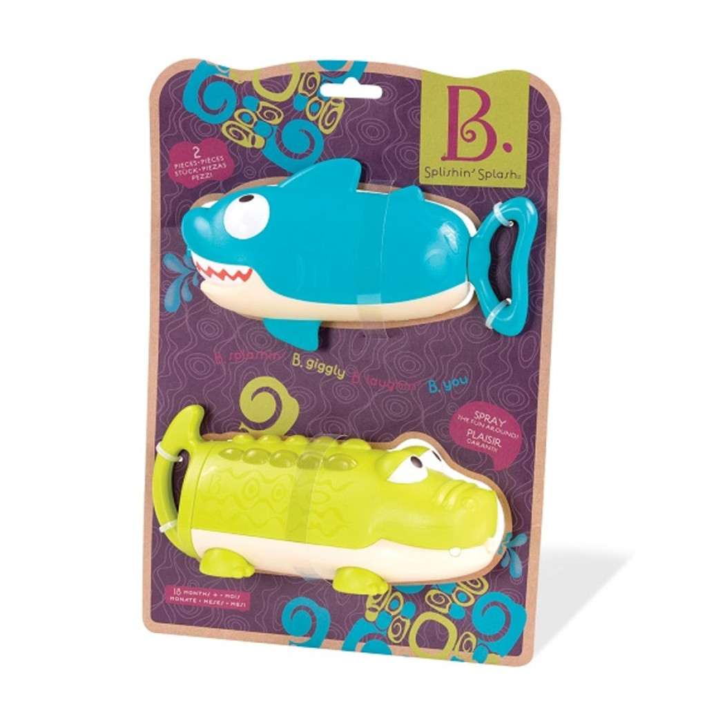 Zestaw Dwóch Sikawek - Rekin i Krokodyl - Splishin' Splash - BTOYS