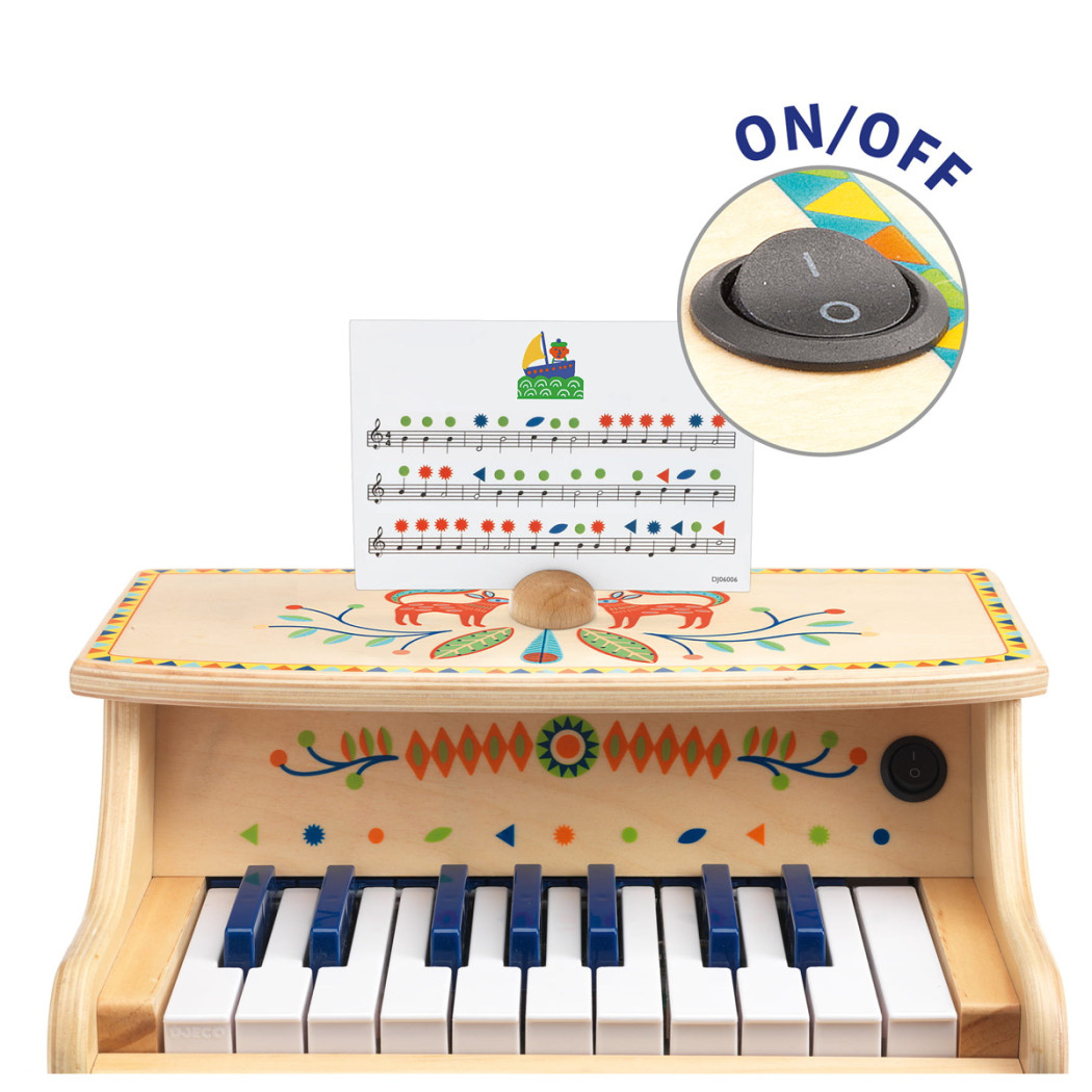 Drewniane Pianino Elektroniczne - 18 klawiszy - Djeco