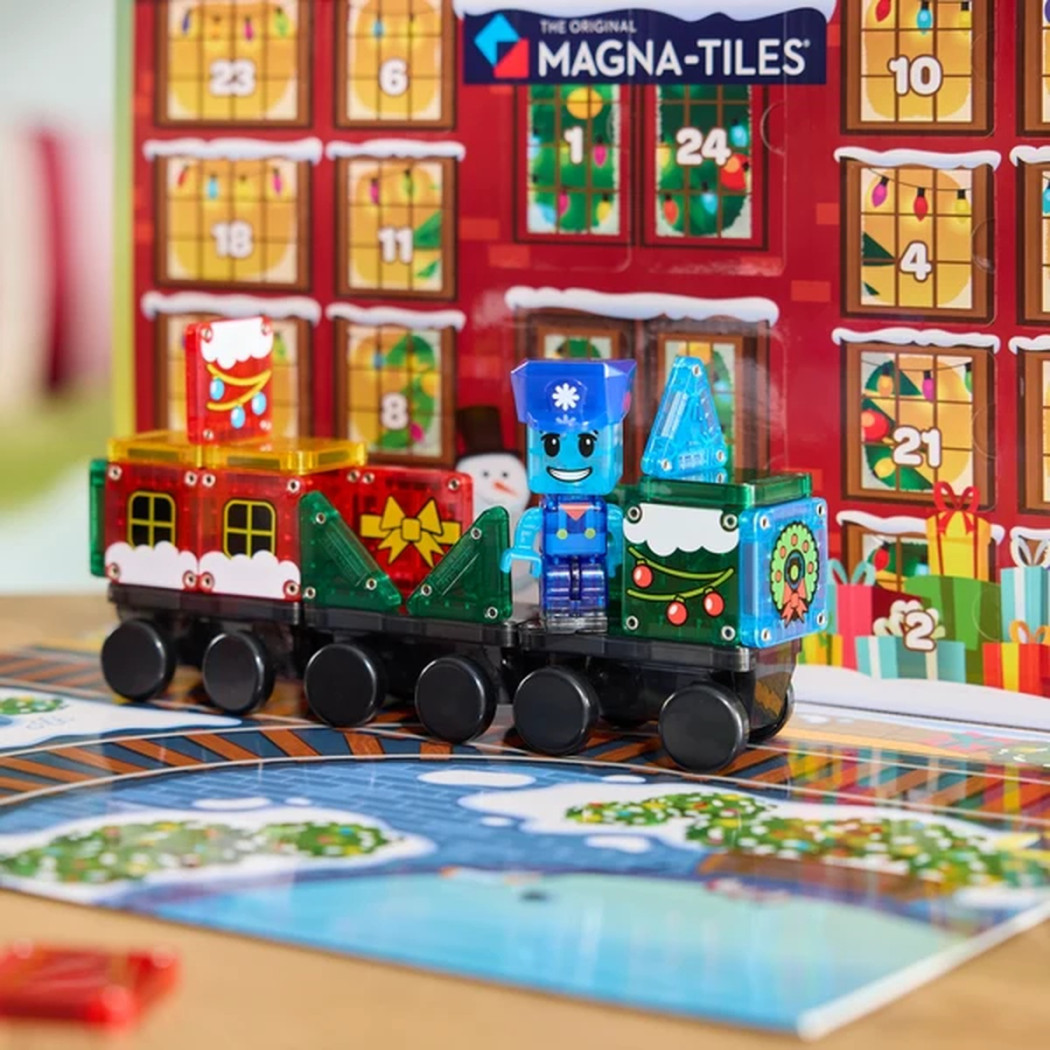 Kalendarz Adwentowy Klocki Magnetyczne Święta - 34 elementy - Magna-Tiles