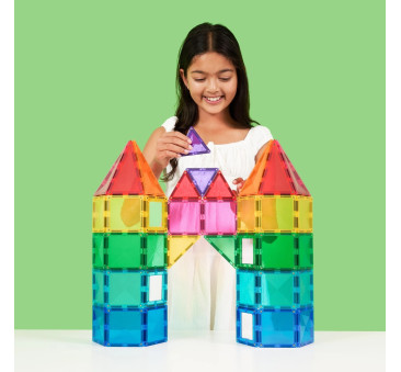 Bright Creative Pack - Duży Zestaw Konstrukcyjny - 104 elementy - Klocki Magnetyczne - Connetix