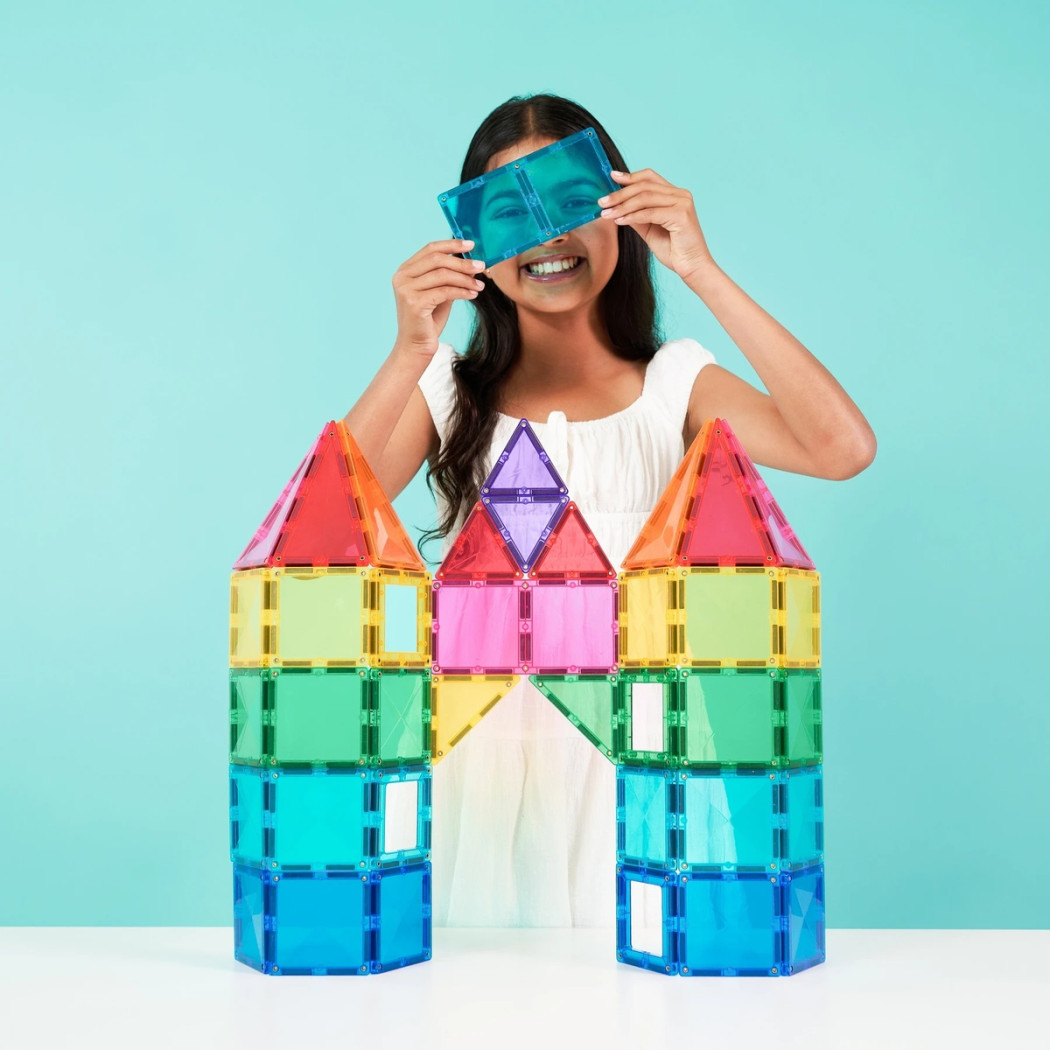 Bright Creative Pack - Duży Zestaw Konstrukcyjny - 104 elementy - Klocki Magnetyczne - Connetix