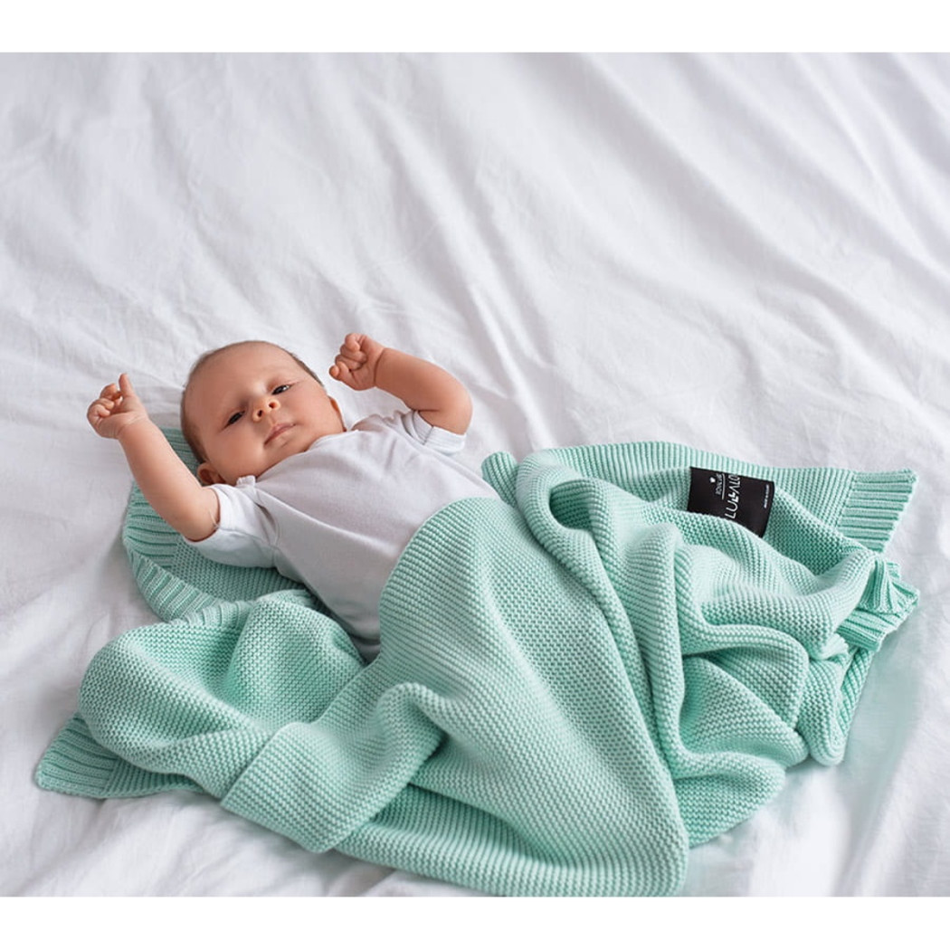 Delicious Mint - Koc Tkany - 80x100 - Miętowy - Lullalove