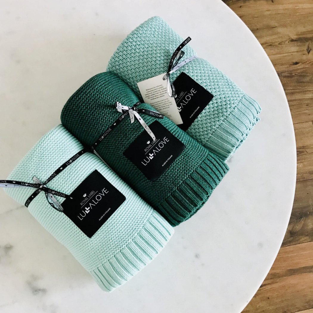 Delicious Mint - Koc Tkany - 80x100 - Miętowy - Lullalove