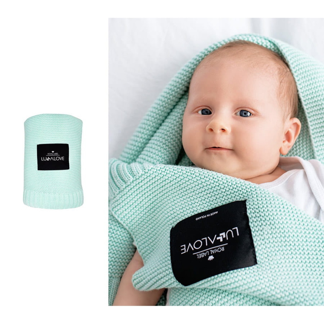 Delicious Mint - Koc Tkany - 80x100 - Miętowy - Lullalove