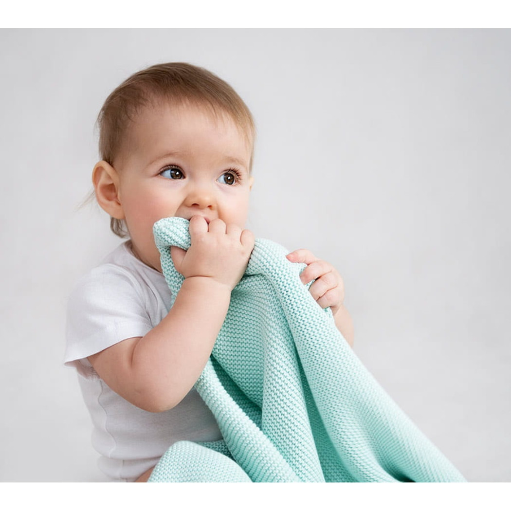 Delicious Mint - Koc Tkany - 80x100 - Miętowy - Lullalove