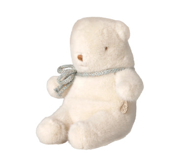 Mini Pluszowy Miś z Kokardką - Kremowy - Maskotka Niedźwiedż - Teddy Bear - Maileg