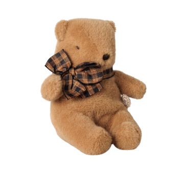 Mini Pluszowy Miś z Kokardką - Jasny Brąz - Maskotka Niedźwiedż - Teddy Bear - Maileg
