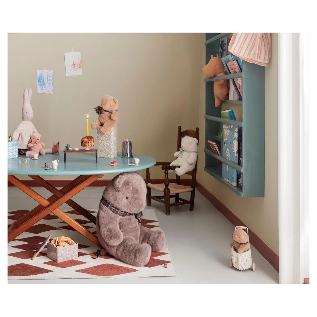 Mini Pluszowy Miś z Kokardką - Jasny Brąz - Maskotka Niedźwiedż - Teddy Bear - Maileg
