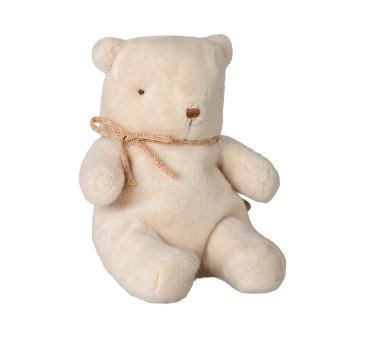 Pluszowy Miś z Kokardką - Kremowy - Maskotka Niedźwiedż - Small Teddy Bear - Maileg