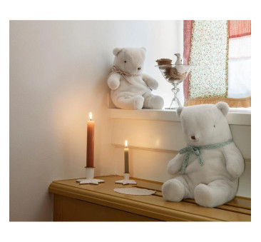 Pluszowy Miś z Kokardką - Kremowy - Maskotka Niedźwiedż - Small Teddy Bear - Maileg