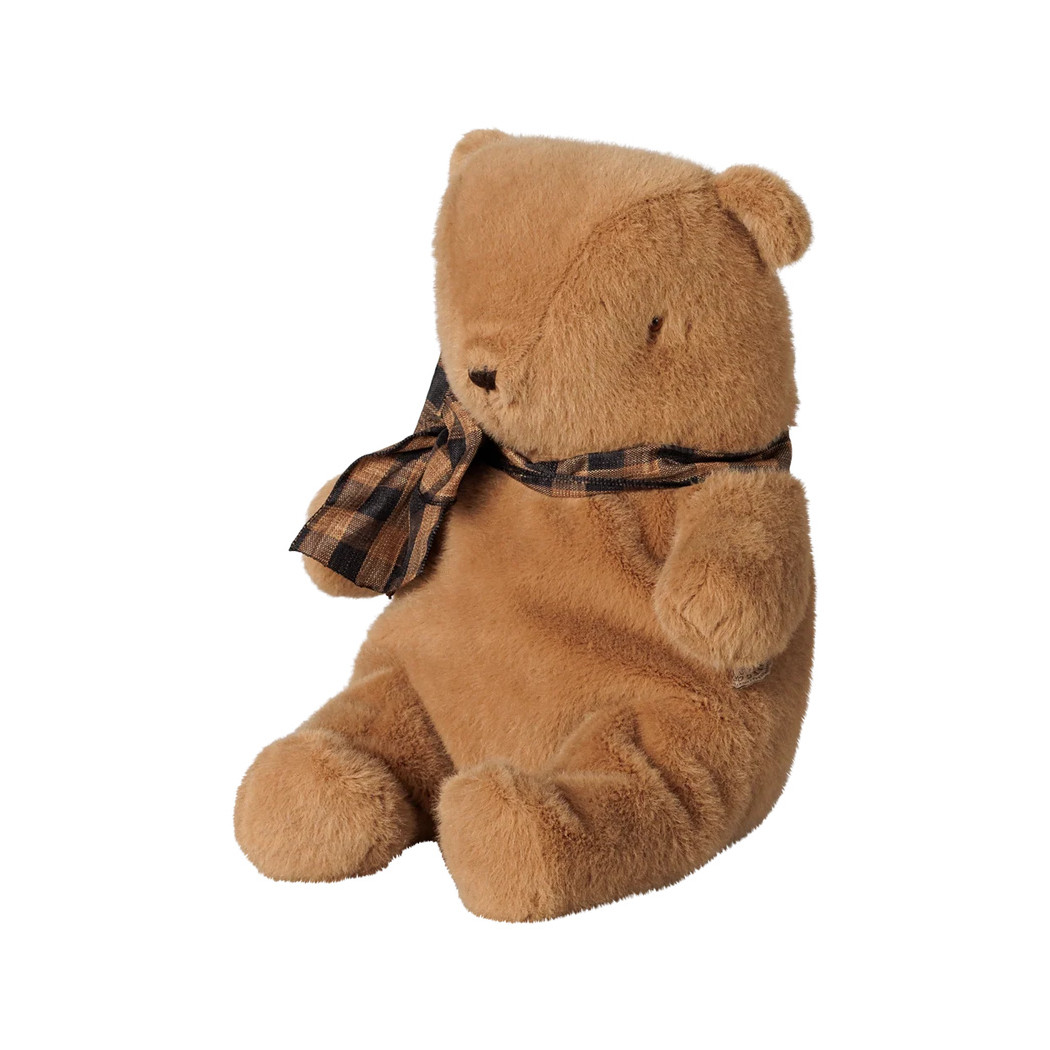 Pluszowy Miś z Kokardką - Jasny Brąz - Maskotka Niedźwiedż - Small Teddy Bear - Maileg