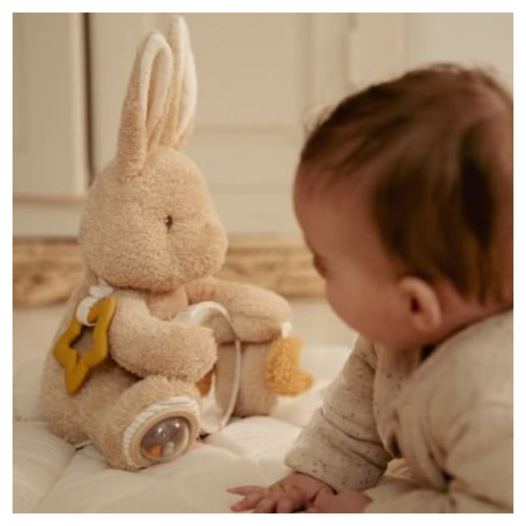 Króliczek Aktywizujący - Duża Maskotka Sensoryczna - Newborn Naturals - Little Dutch