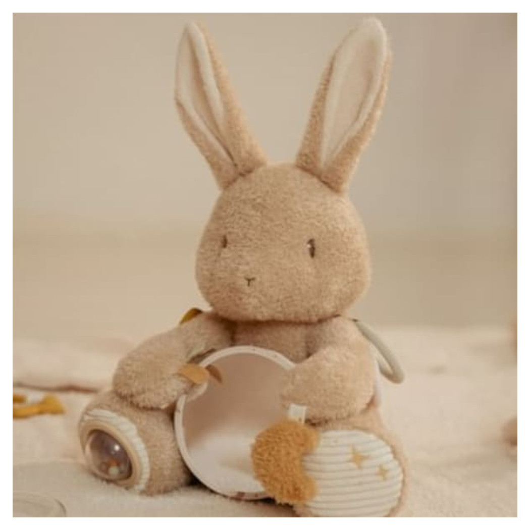 Króliczek Aktywizujący - Duża Maskotka Sensoryczna - Newborn Naturals - Little Dutch