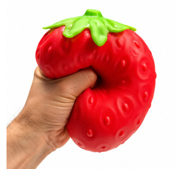 Gniotek Wielka Truskawka 12 cm - Antystresowa Miękka Zabawka Sensoryczna Relaksacyjna