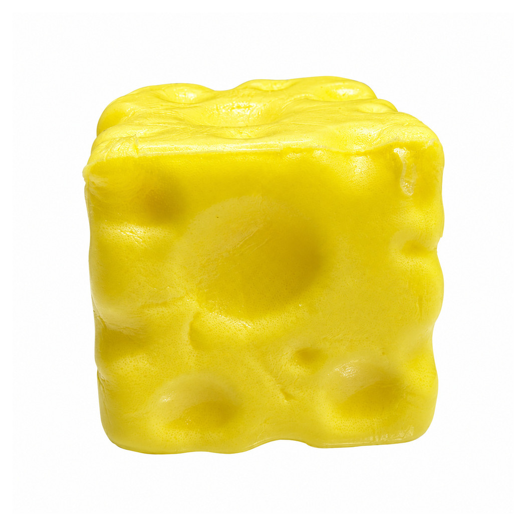 Ser Gniotek - Squichy Antystresowy Fidget Sensoryczny 5 cm - Kostka Sera Zabawka Relaksacyjna