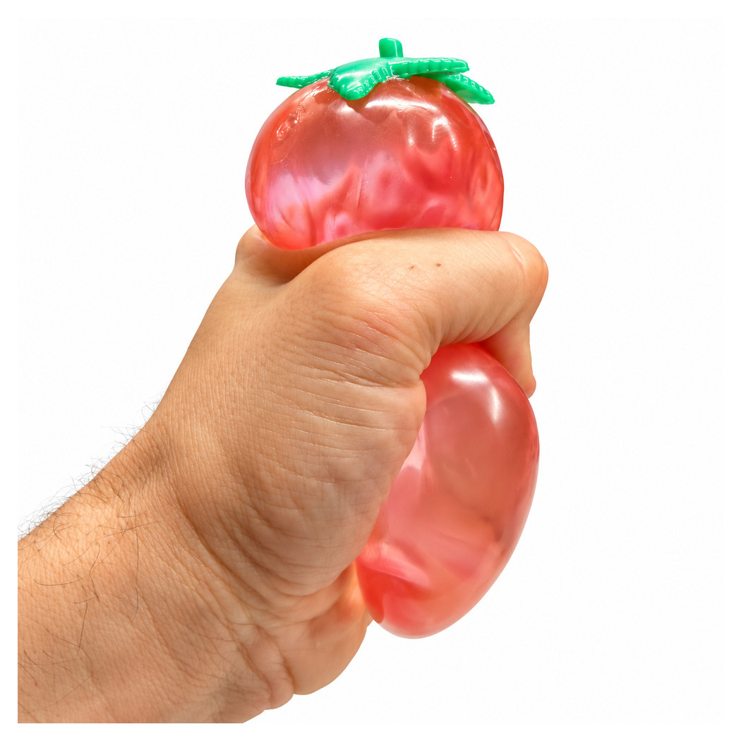 Gniotek Truskawka - Wazelinowy 5 cm - Antystresowa Miękka Zabawka Sensoryczna Relaksacyjna